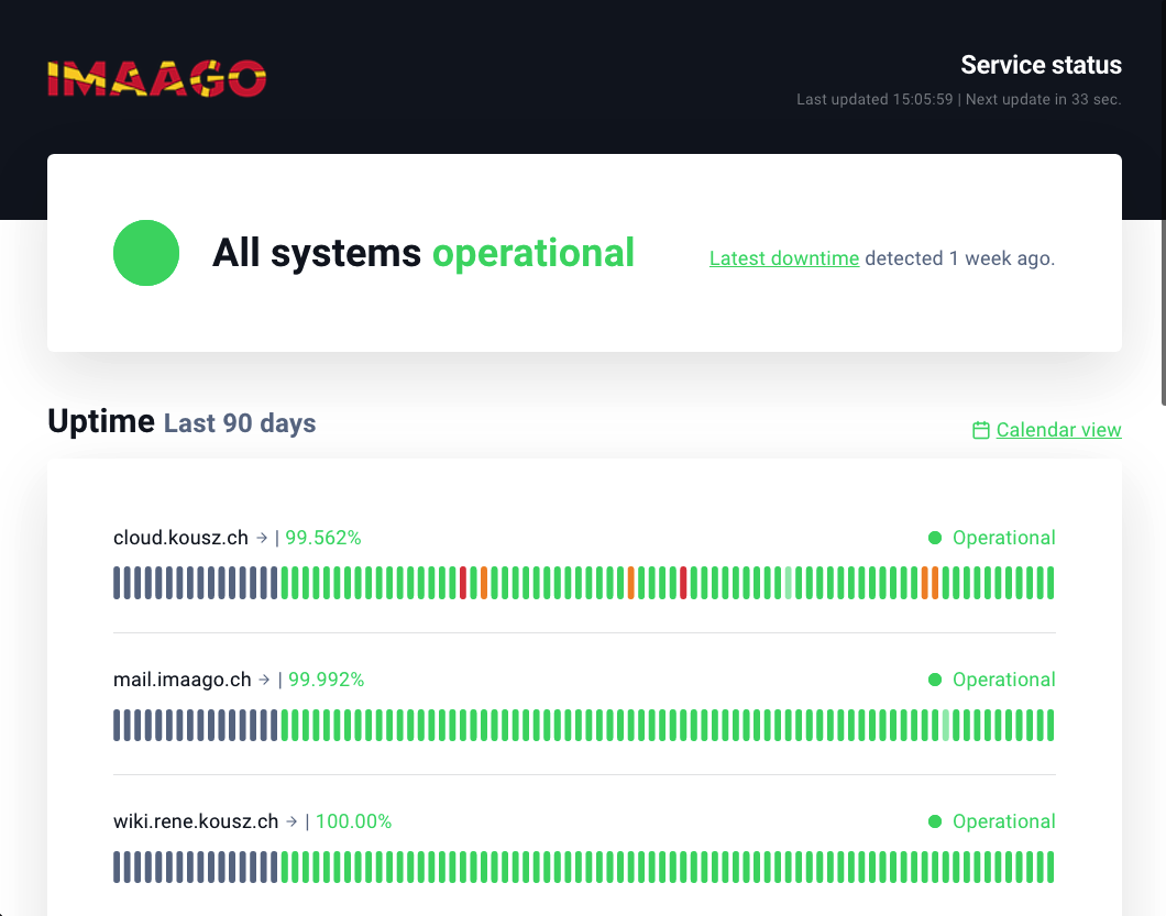 Serverumstellung