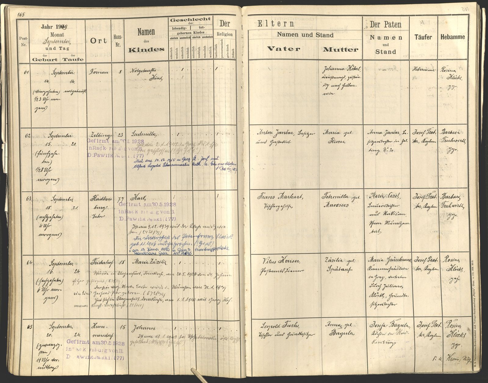 Taufbuch 32 der Pfarre Bad Radkersburg